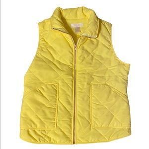 Peach Love California Women's Yellow Bomber Vest F